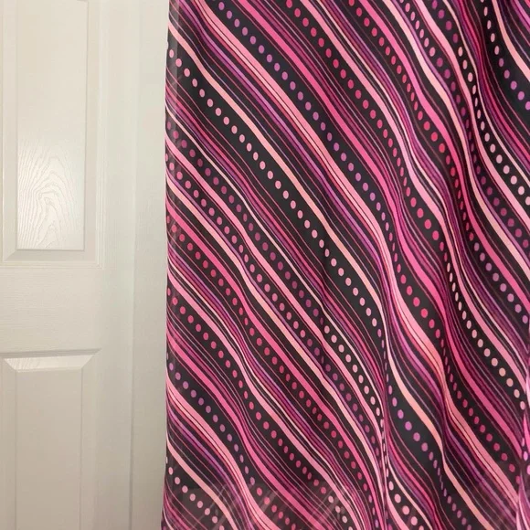 246 Sangria Y2K Pink & Purple Diagonal Stripe Cowl Neck Midi Dress - Size 18W - Picture 3 of 7